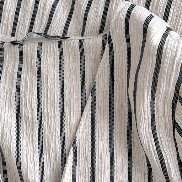 Zara Cream Striped Dress - Picture 5 of 5